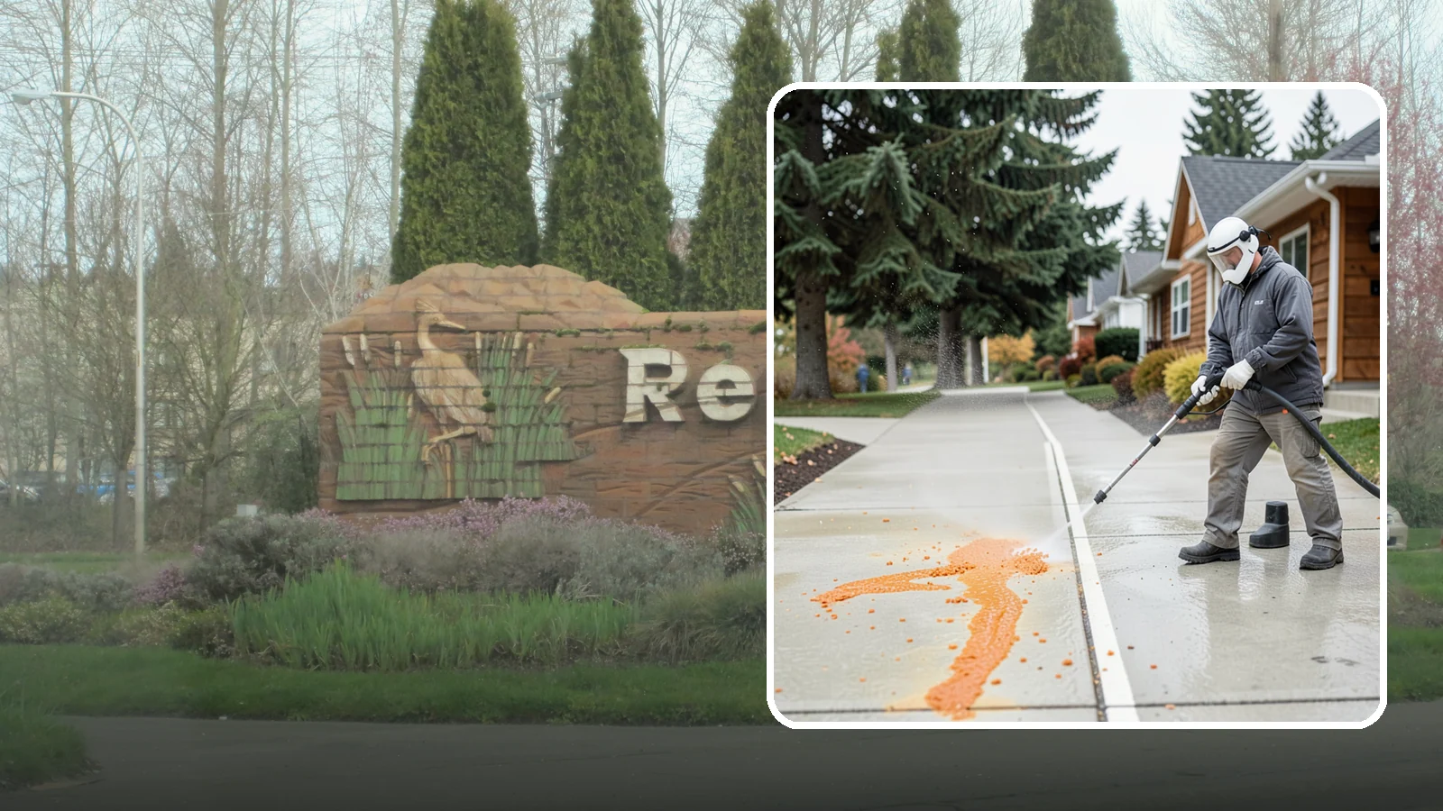 Sidewalk Gum Removal in Renton, King County, WA - We blast away stuck-on gum from Washington commercial sidewalks, leaving smooth, spot-free walkways for your customers.