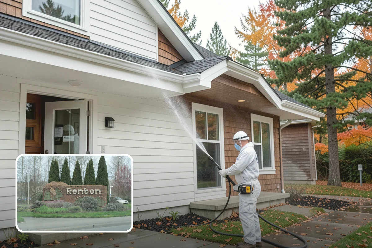 Sidewalk Gum Removal in Renton, King County, WA - Removes unsightly black gum spots completely