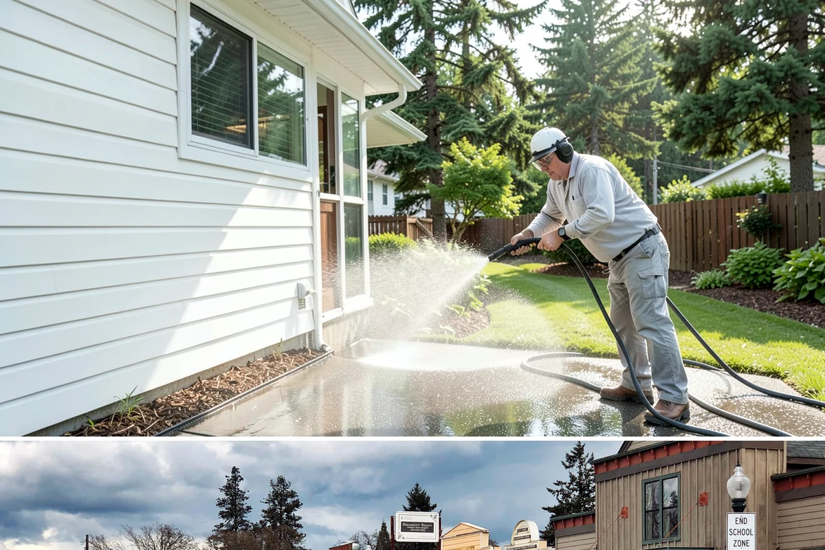Sidewalk Gum Removal in Roy, Pierce County, WA - Gum removal works year-round but is most efficient in warmer months when heat softens deposits faster.