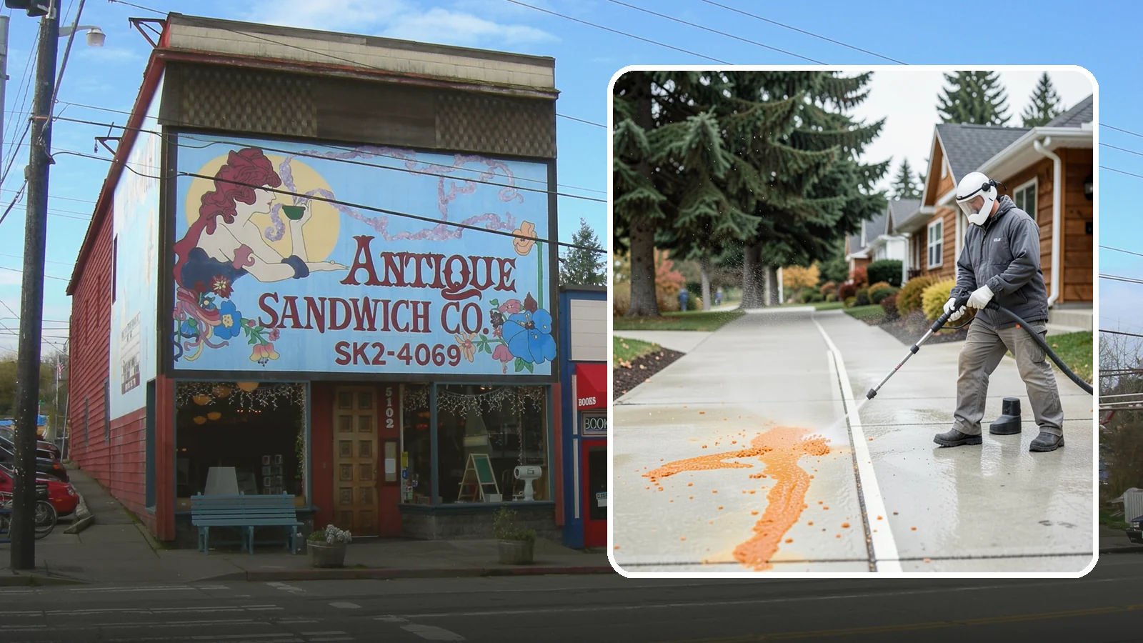 Sidewalk Gum Removal in Ruston, Pierce County, WA - We blast away stuck-on gum from Washington commercial sidewalks, leaving smooth, spot-free walkways for your customers.