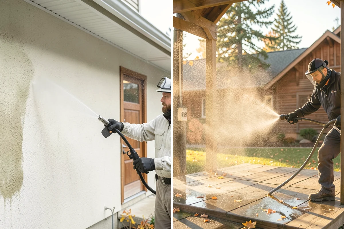 Sidewalk Gum Removal in Ruston, Pierce County, WA - Mark and count gum spots along the walkway
