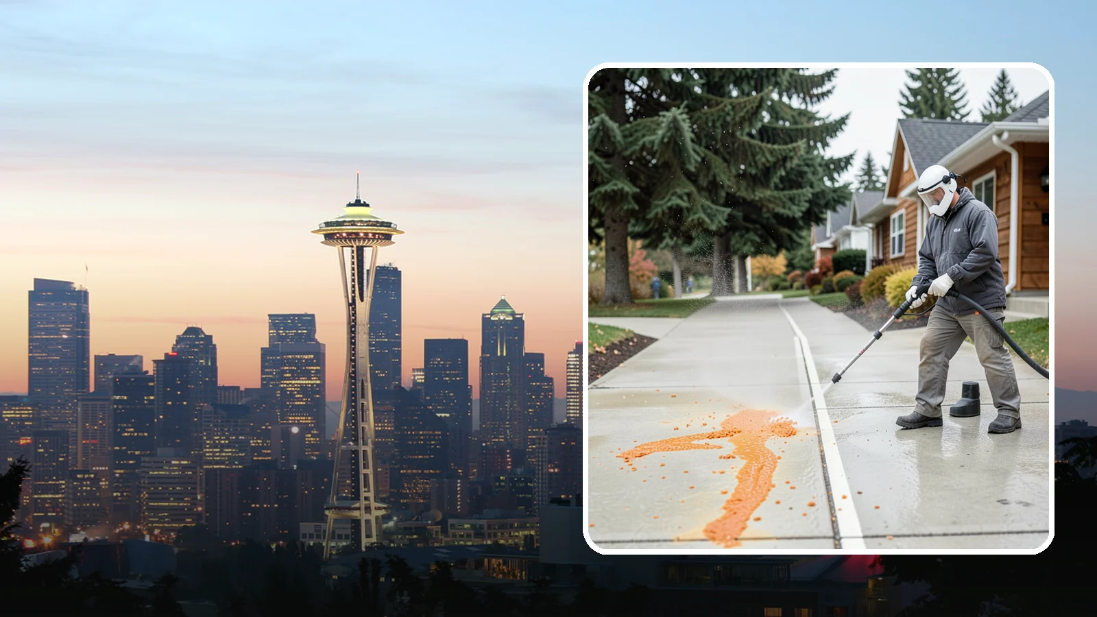 Sidewalk Gum Removal in Seattle, King County, WA - We blast away stuck-on gum from Washington commercial sidewalks, leaving smooth, spot-free walkways for your customers.
