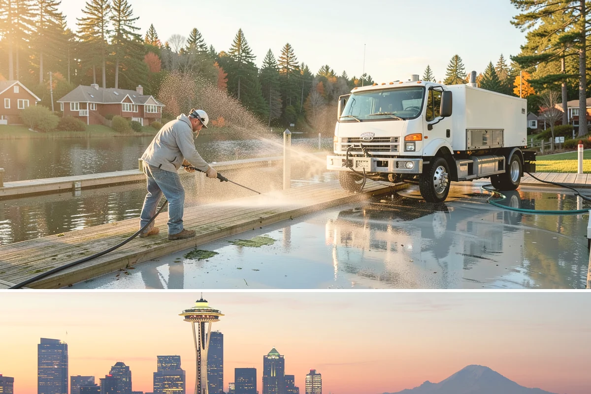 Sidewalk Gum Removal in Seattle, King County, WA - Gum removal works year-round but is most efficient in warmer months when heat softens deposits faster.