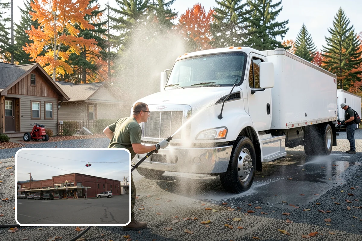 Sidewalk Gum Removal in Sedro-Woolley, Skagit County, WA - Removes unsightly black gum spots completely