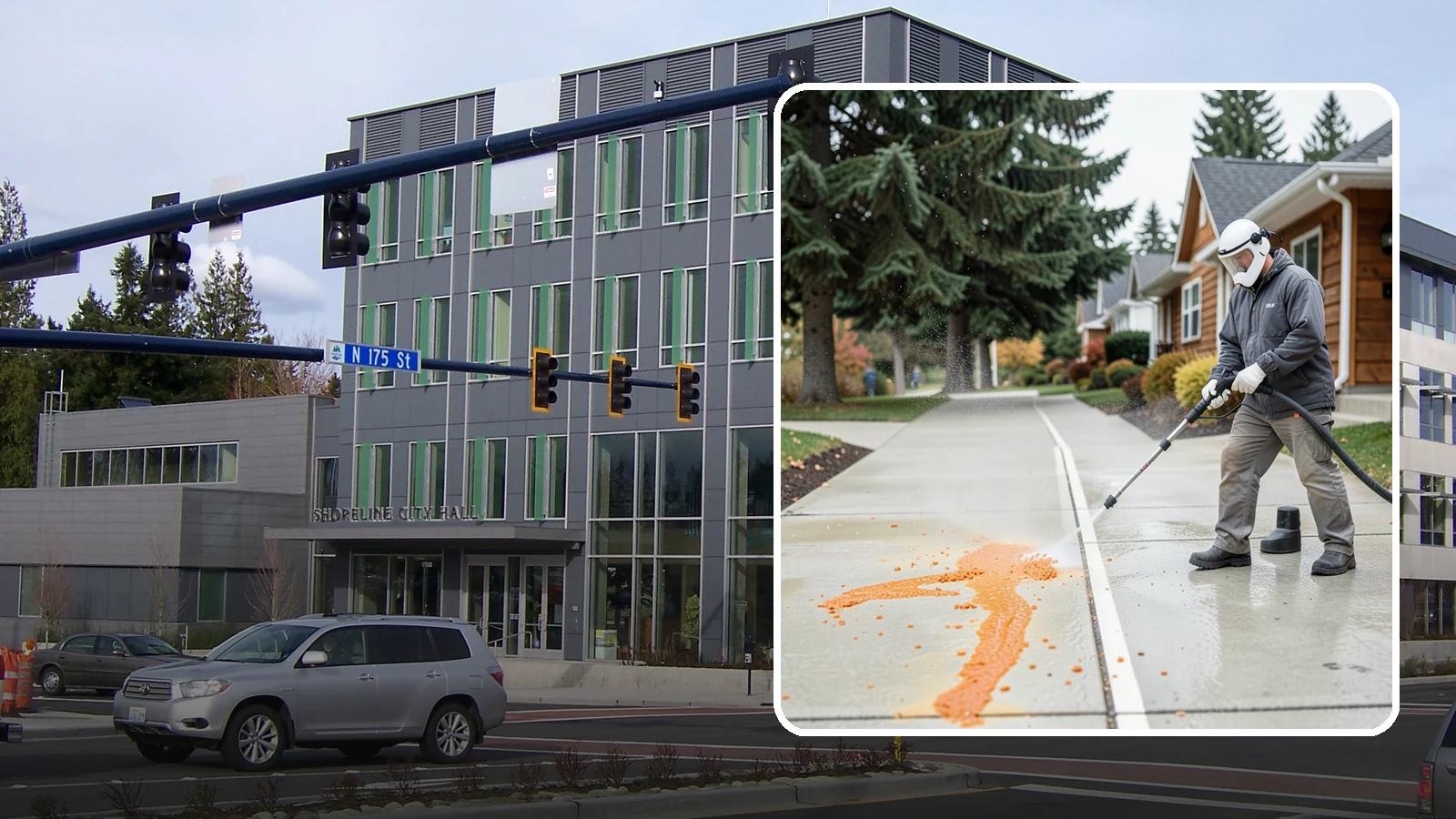 Sidewalk Gum Removal in Shoreline, King County, WA - We blast away stuck-on gum from Washington commercial sidewalks, leaving smooth, spot-free walkways for your customers.