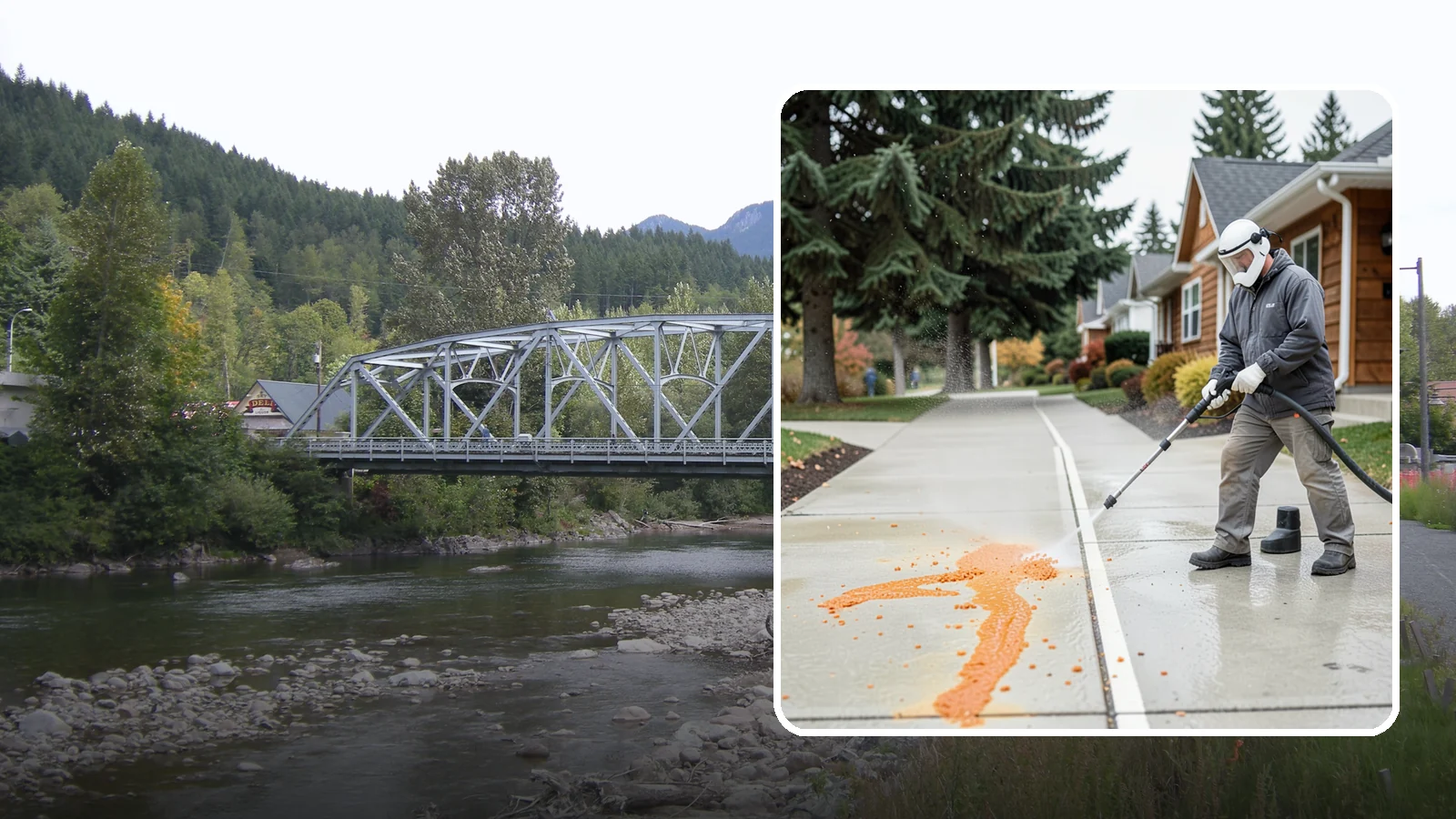 Sidewalk Gum Removal in Skykomish, King County, WA - We blast away stuck-on gum from Washington commercial sidewalks, leaving smooth, spot-free walkways for your customers.