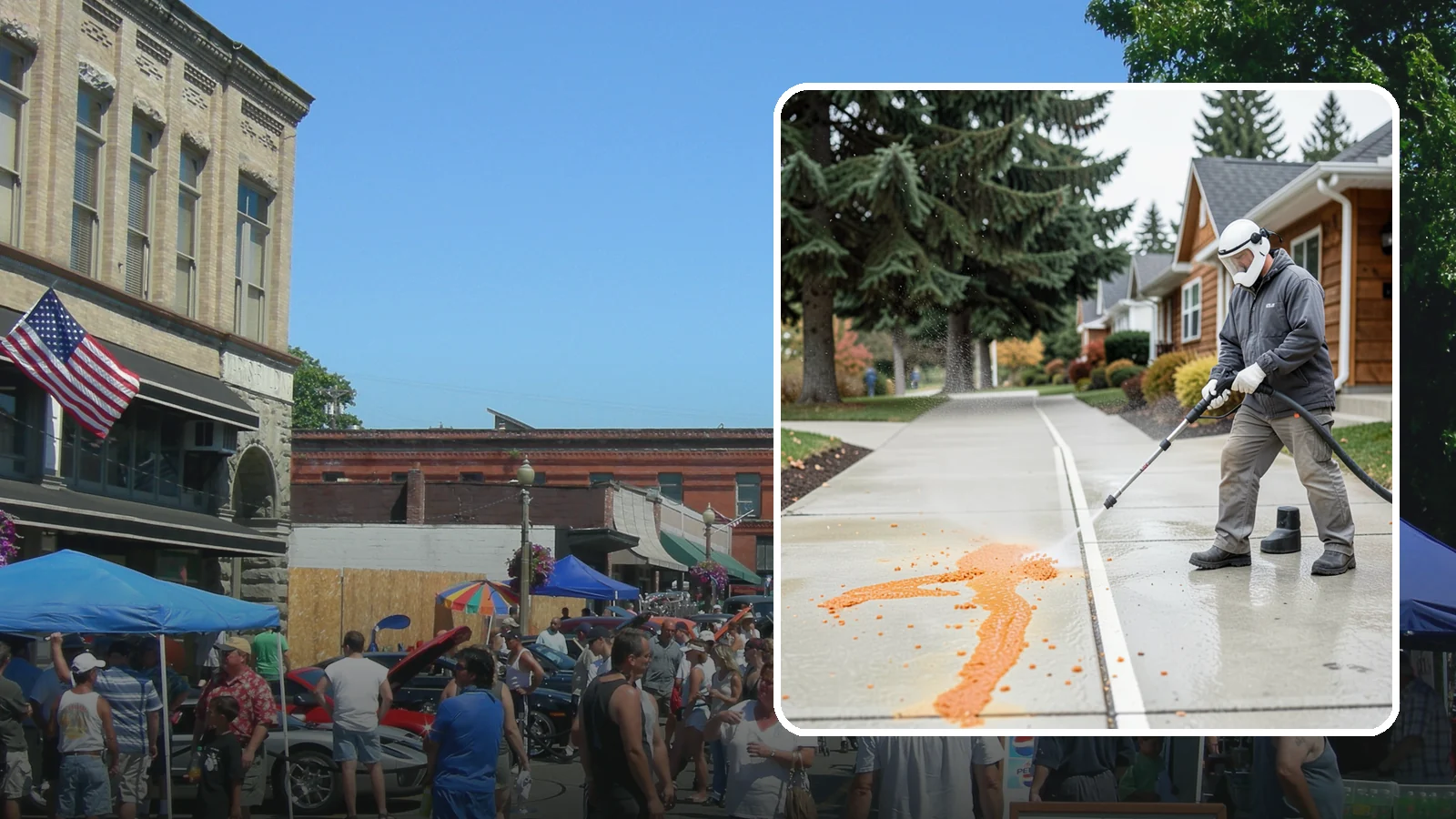 Sidewalk Gum Removal in Snohomish, Snohomish County, WA - We blast away stuck-on gum from Washington commercial sidewalks, leaving smooth, spot-free walkways for your customers.