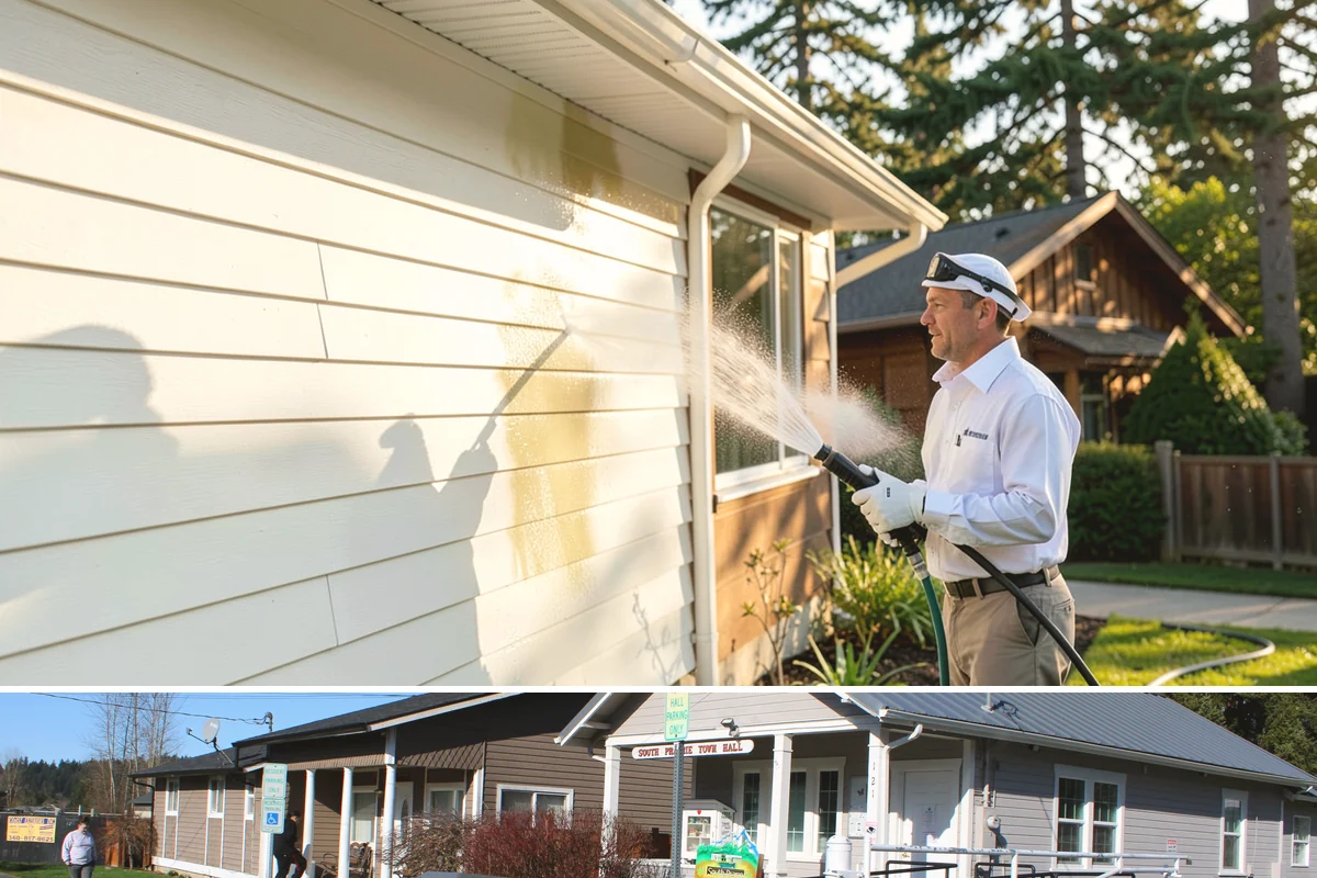 Sidewalk Gum Removal in South Prairie, Pierce County, WA - Gum removal works year-round but is most efficient in warmer months when heat softens deposits faster.