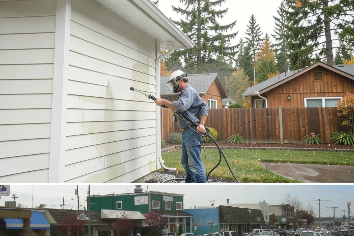 Sidewalk Gum Removal in Stanwood, Snohomish County, WA - Gum removal works year-round but is most efficient in warmer months when heat softens deposits faster.