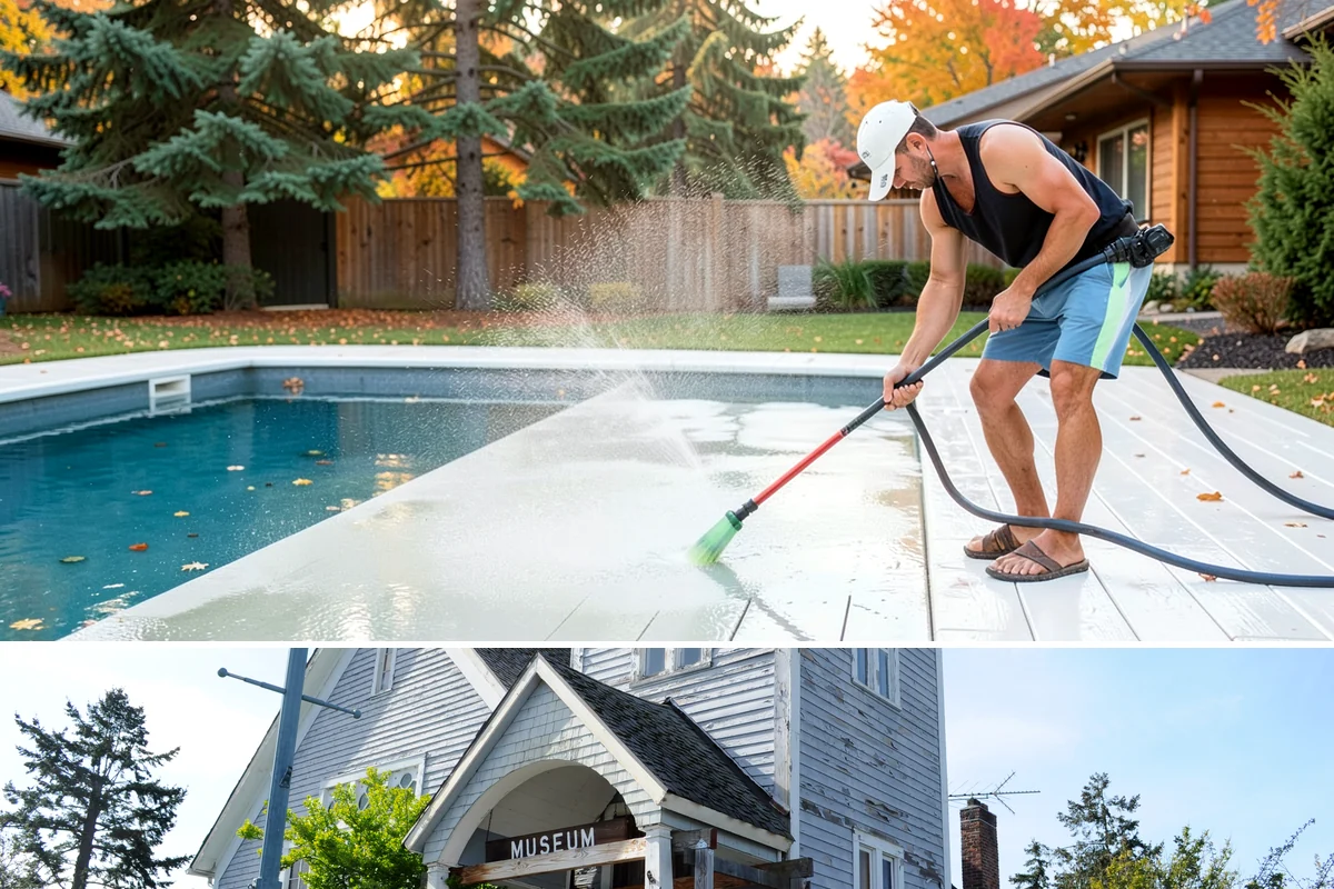 Sidewalk Gum Removal in Steilacoom, Pierce County, WA - Gum removal works year-round but is most efficient in warmer months when heat softens deposits faster.