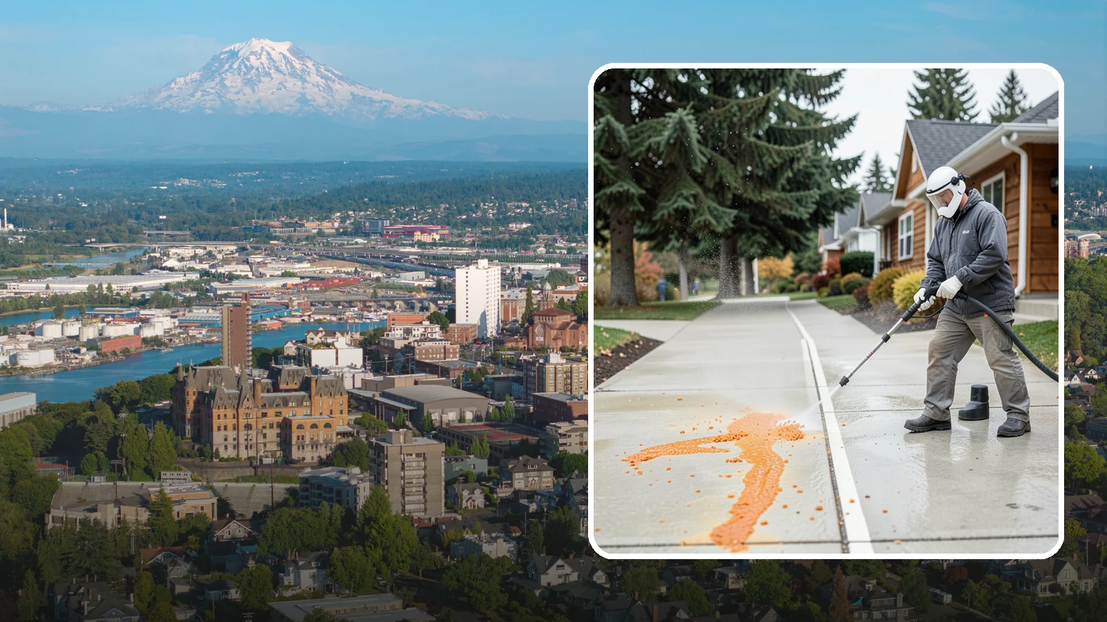 Sidewalk Gum Removal in Tacoma, Pierce County, WA - We blast away stuck-on gum from Washington commercial sidewalks, leaving smooth, spot-free walkways for your customers.