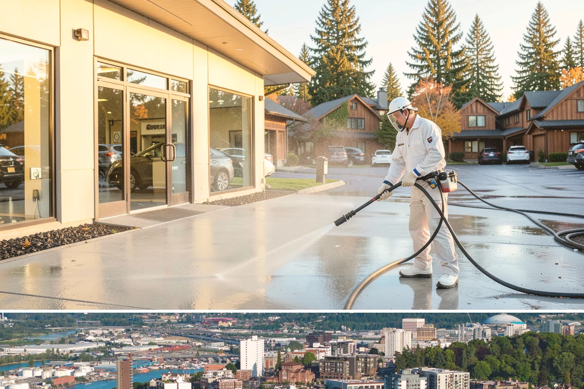 Sidewalk Gum Removal in Tacoma, Pierce County, WA - Gum removal works year-round but is most efficient in warmer months when heat softens deposits faster.
