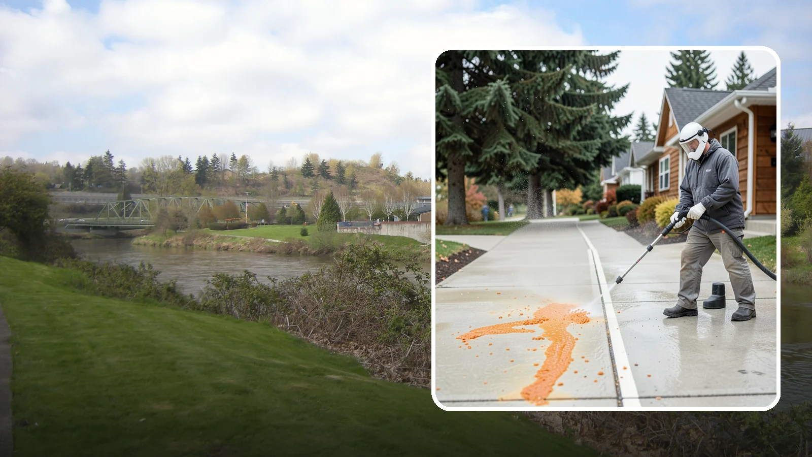 Sidewalk Gum Removal in Tukwila, King County, WA - We blast away stuck-on gum from Washington commercial sidewalks, leaving smooth, spot-free walkways for your customers.