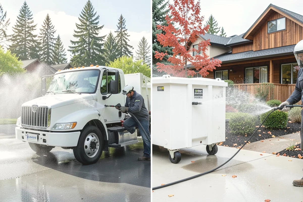 Sidewalk Gum Removal in Tukwila, King County, WA - Mark and count gum spots along the walkway