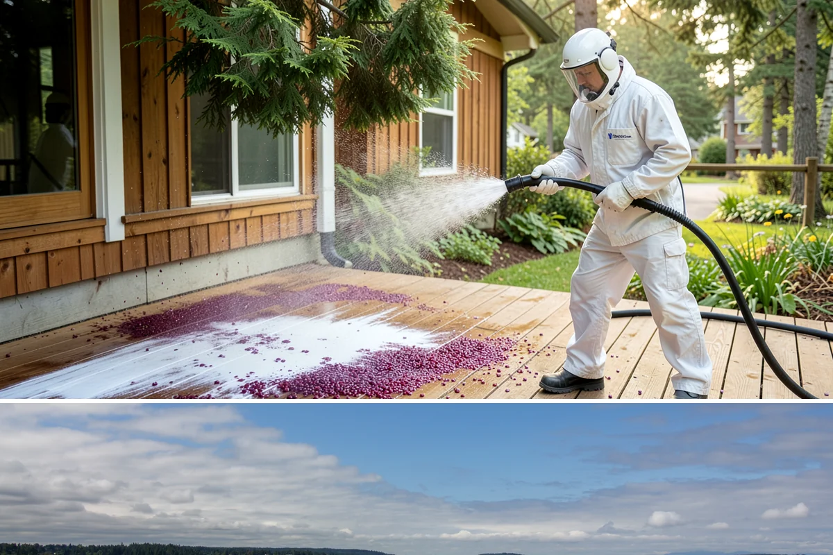 Sidewalk Gum Removal in University Place, Pierce County, WA - Gum removal works year-round but is most efficient in warmer months when heat softens deposits faster.