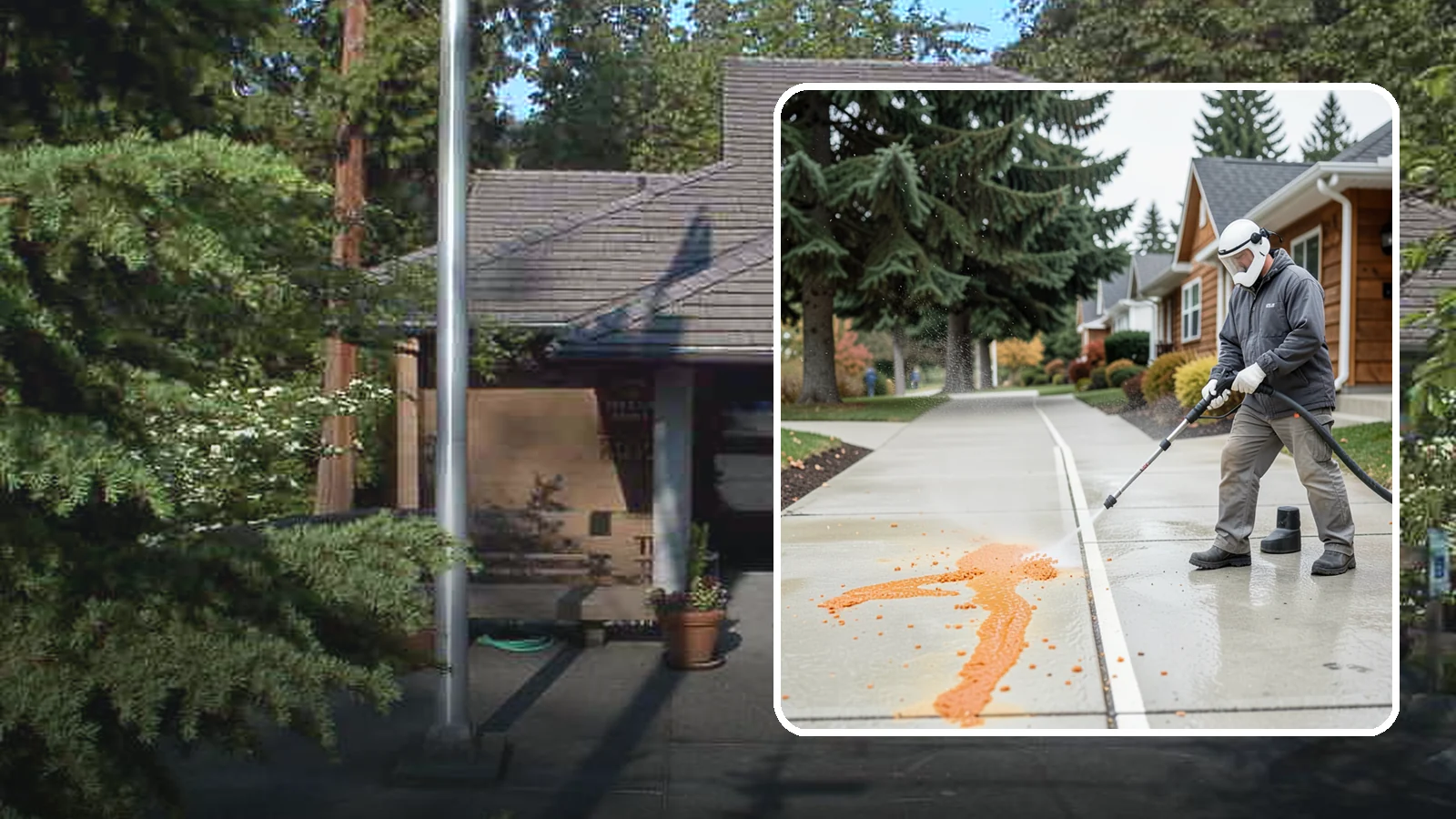 Sidewalk Gum Removal in Yarrow Point, King County, WA - We blast away stuck-on gum from Washington commercial sidewalks, leaving smooth, spot-free walkways for your customers.