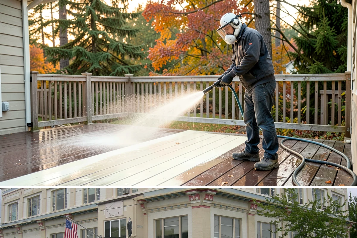 Sidewalk Pressure Washing in Anacortes, Skagit County, WA - Late spring through early fall is ideal, once the heaviest rains ease and the concrete can dry between passes.