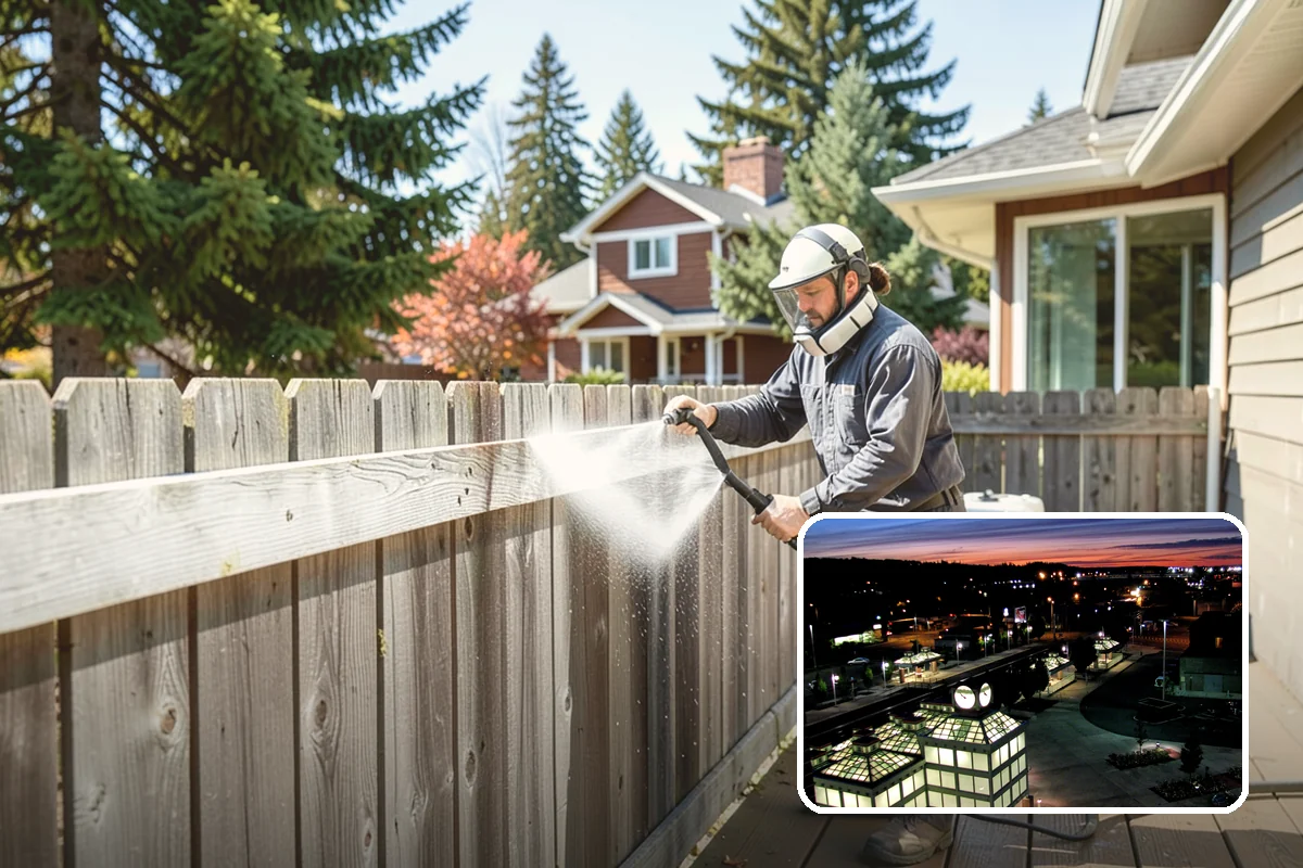 Sidewalk Pressure Washing in Auburn, King County, WA - Eliminates the slick algae film that causes winter slips