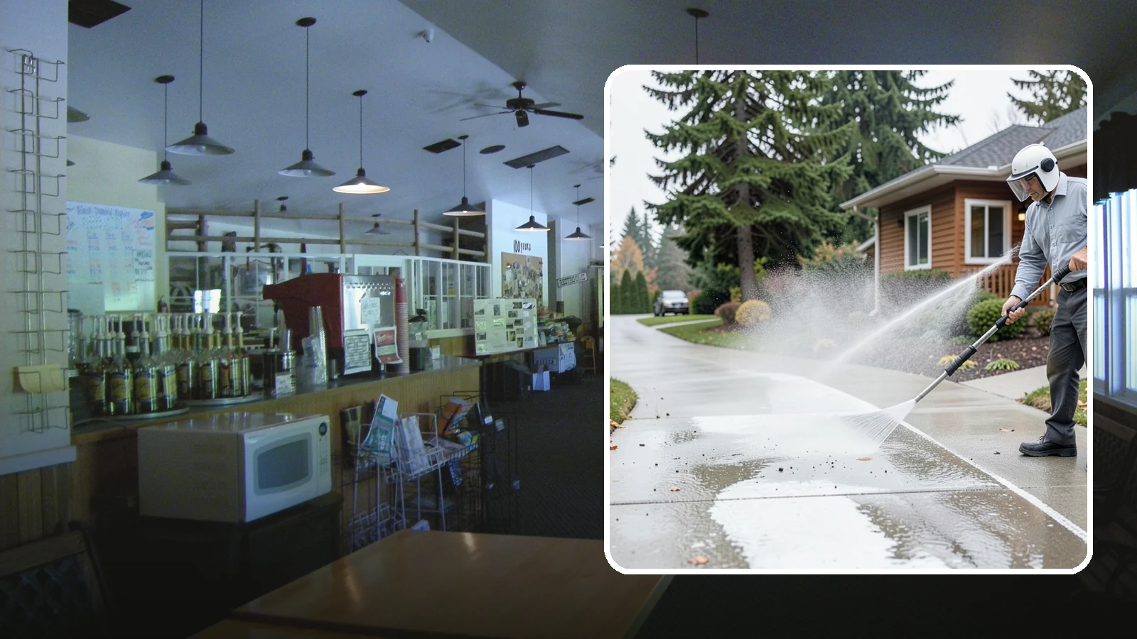 Sidewalk Pressure Washing in Black Diamond, King County, WA - Restore slick, moss-darkened Washington sidewalks to safe, even concrete with a controlled pressure wash.