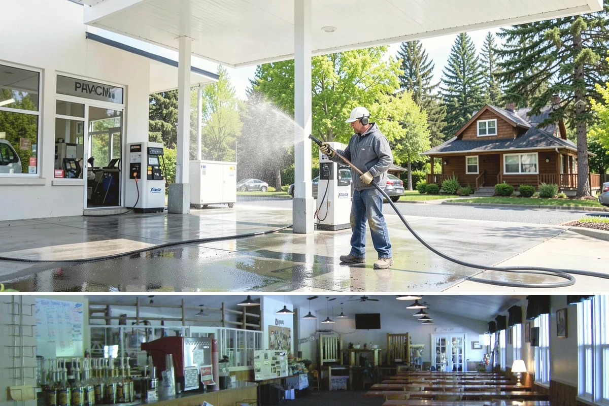 Sidewalk Pressure Washing in Black Diamond, King County, WA - Late spring through early fall is ideal, once the heaviest rains ease and the concrete can dry between passes.