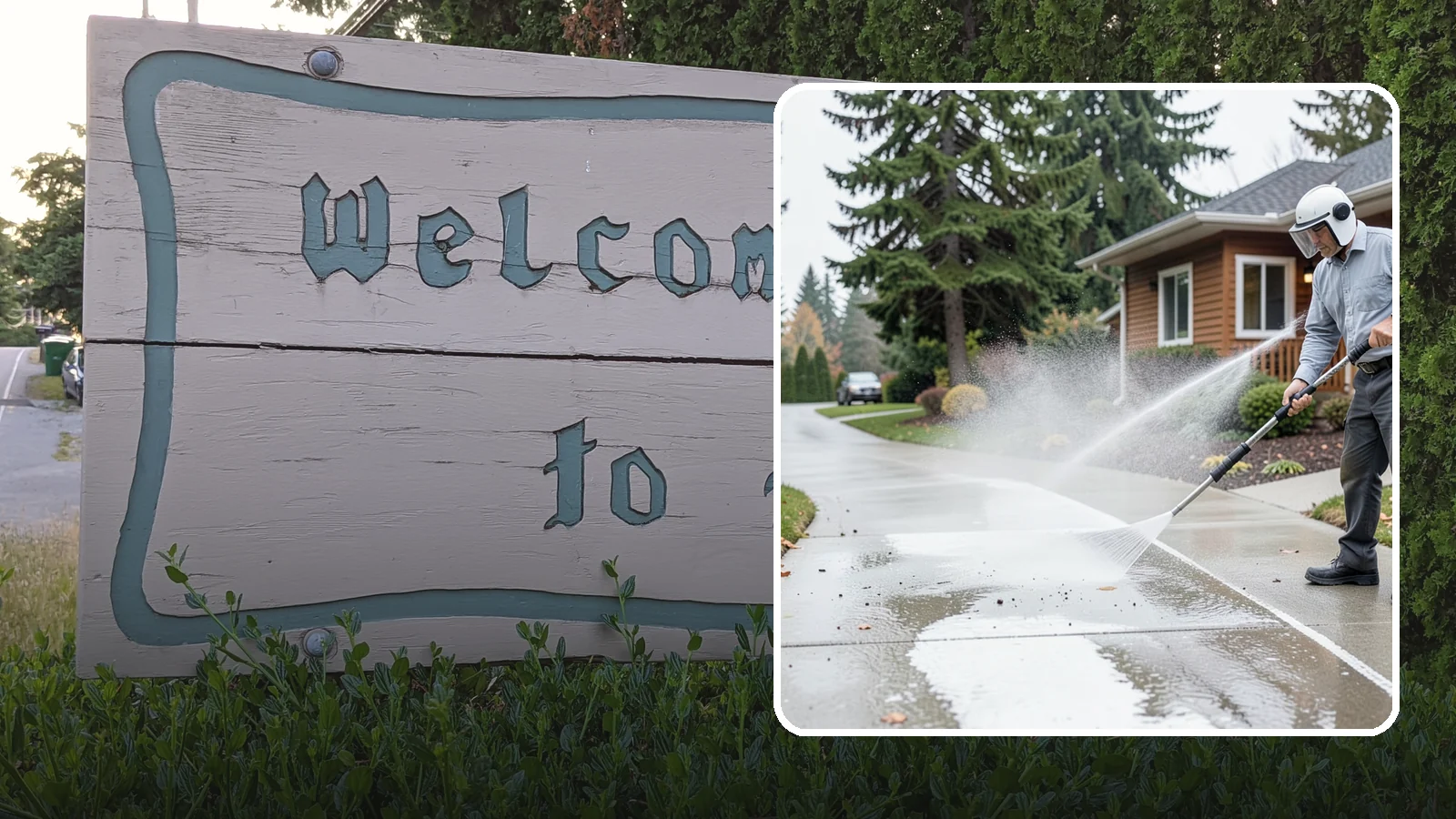 Sidewalk Pressure Washing in Brier, Snohomish County, WA - Restore slick, moss-darkened Washington sidewalks to safe, even concrete with a controlled pressure wash.