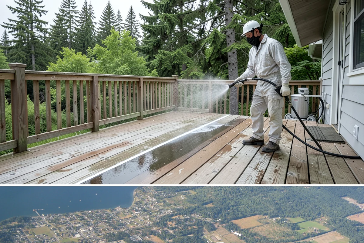 Sidewalk Pressure Washing in Coupeville, Island County, WA - Late spring through early fall is ideal, once the heaviest rains ease and the concrete can dry between passes.