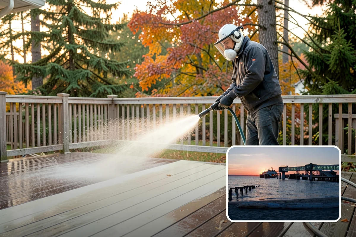 Sidewalk Pressure Washing in Edmonds, Snohomish County, WA - Eliminates the slick algae film that causes winter slips
