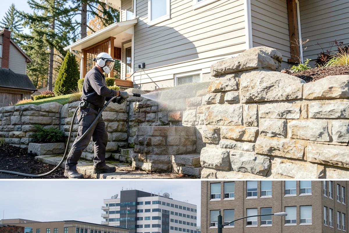 Sidewalk Pressure Washing in Everett, Snohomish County, WA - Late spring through early fall is ideal, once the heaviest rains ease and the concrete can dry between passes.