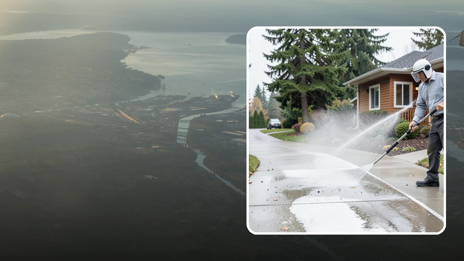 Sidewalk Pressure Washing in Fife, Pierce County, WA - Restore slick, moss-darkened Washington sidewalks to safe, even concrete with a controlled pressure wash.