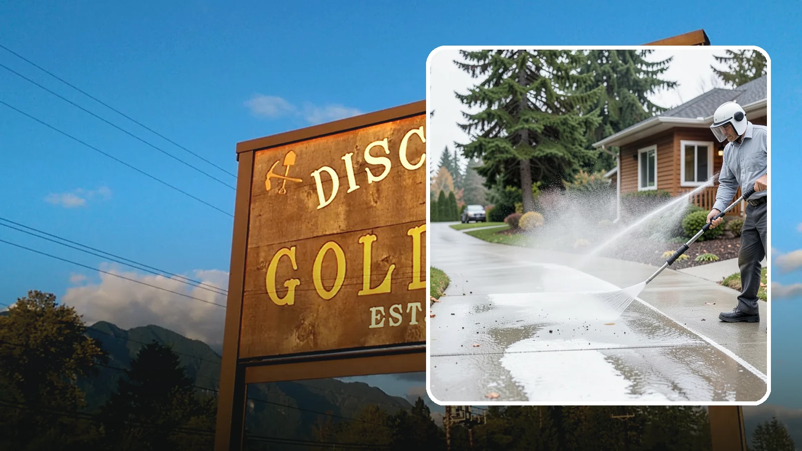Sidewalk Pressure Washing in Gold Bar, Snohomish County, WA - Restore slick, moss-darkened Washington sidewalks to safe, even concrete with a controlled pressure wash.