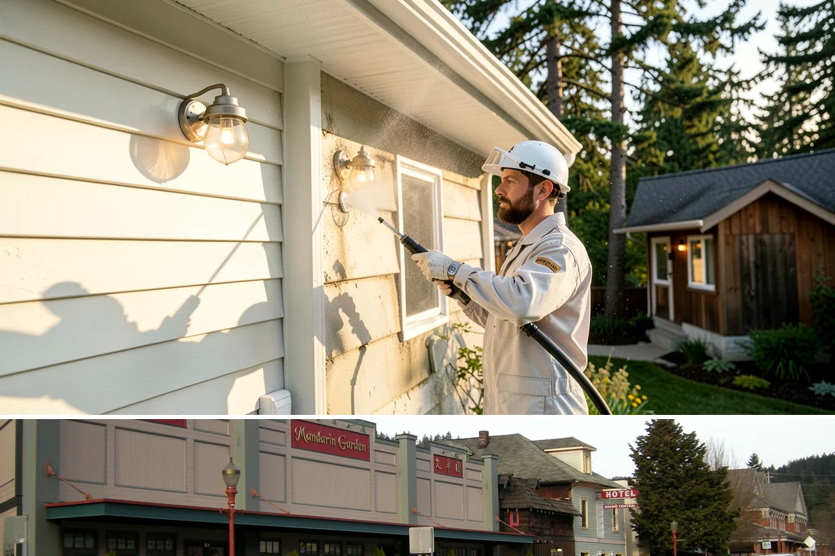 Sidewalk Pressure Washing in Issaquah, King County, WA - Late spring through early fall is ideal, once the heaviest rains ease and the concrete can dry between passes.