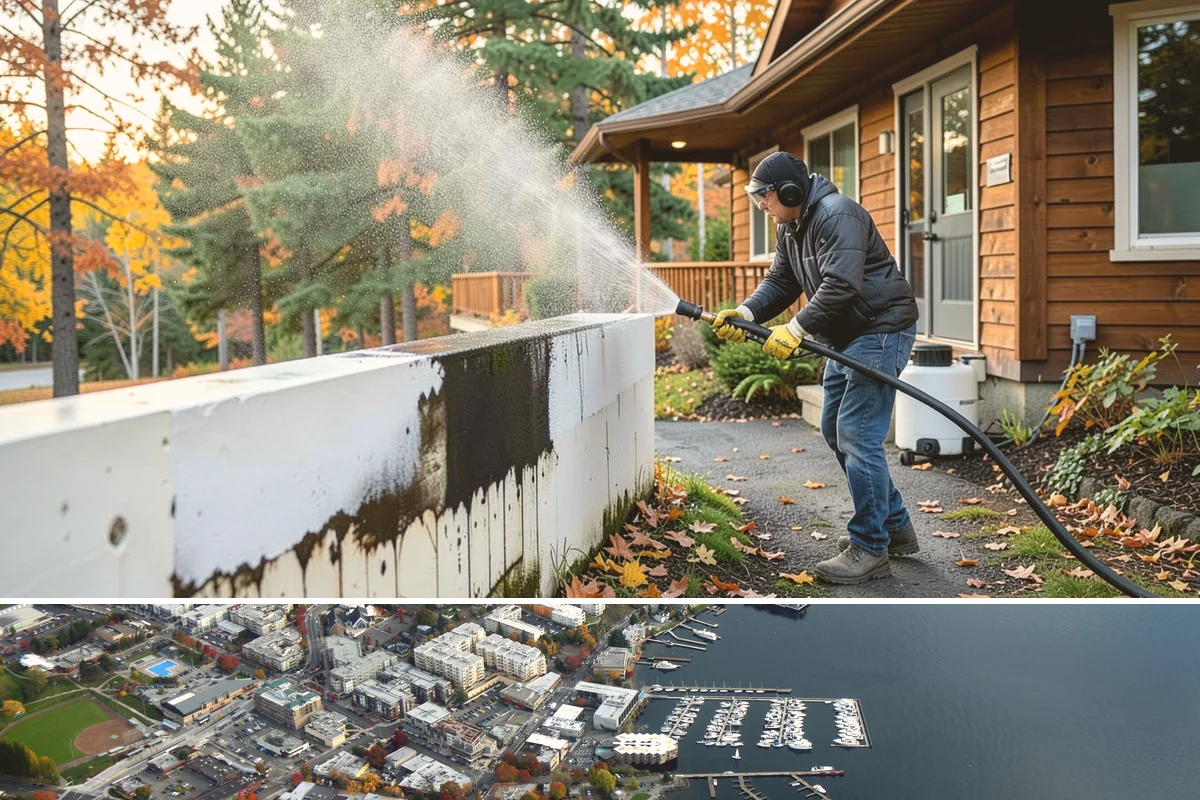 Sidewalk Pressure Washing in Kirkland, King County, WA - Late spring through early fall is ideal, once the heaviest rains ease and the concrete can dry between passes.