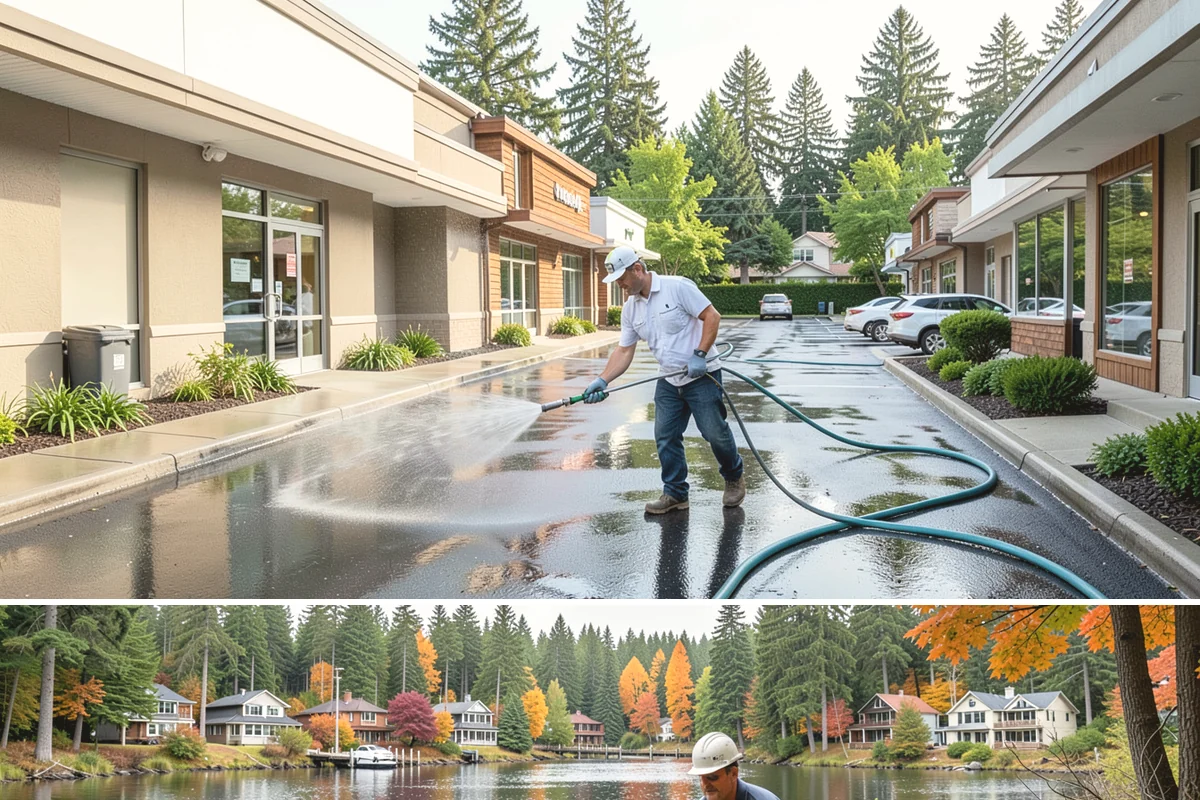Sidewalk Pressure Washing in La Conner, Skagit County, WA - Late spring through early fall is ideal, once the heaviest rains ease and the concrete can dry between passes.