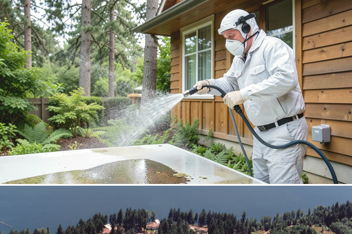 Sidewalk Pressure Washing in Lakewood, Pierce County, WA - Late spring through early fall is ideal, once the heaviest rains ease and the concrete can dry between passes.