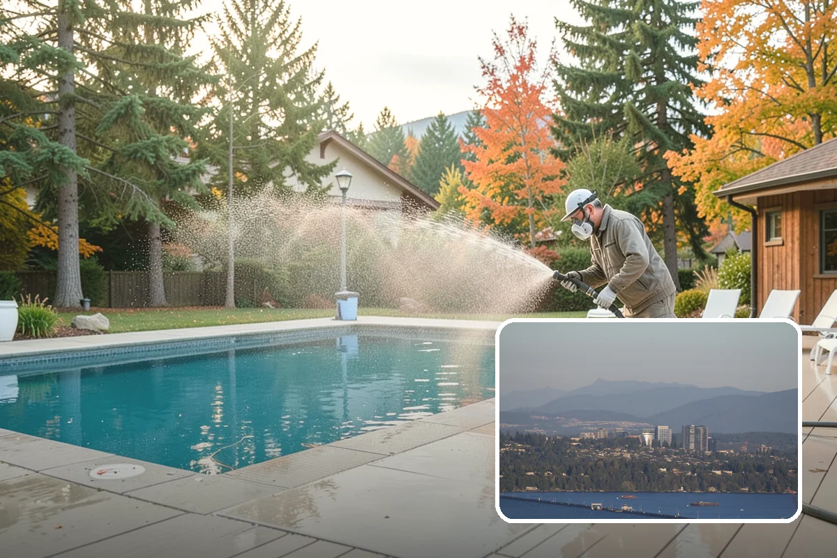 Sidewalk Pressure Washing in Medina, King County, WA - Eliminates the slick algae film that causes winter slips