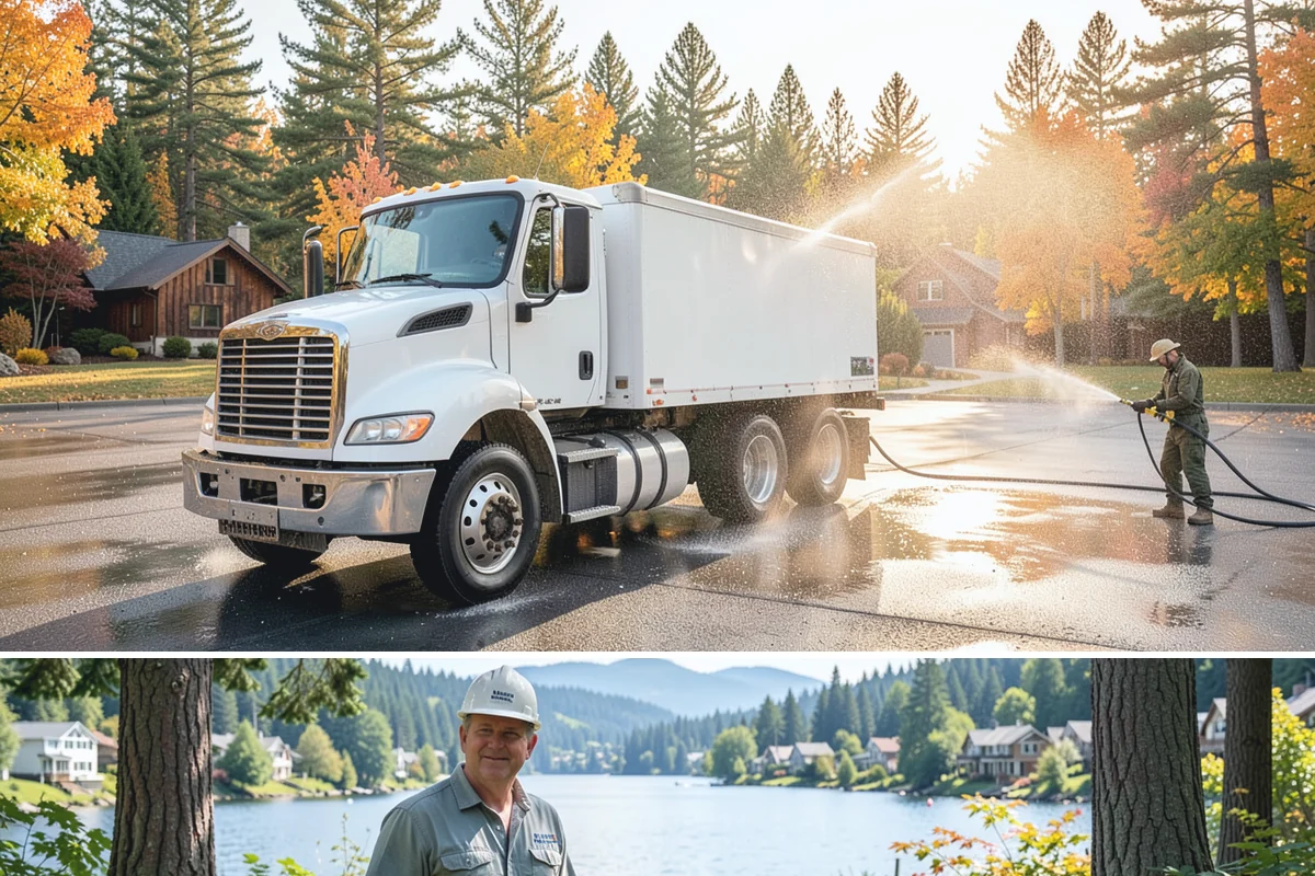 Sidewalk Pressure Washing in Milton, King County, WA - Late spring through early fall is ideal, once the heaviest rains ease and the concrete can dry between passes.