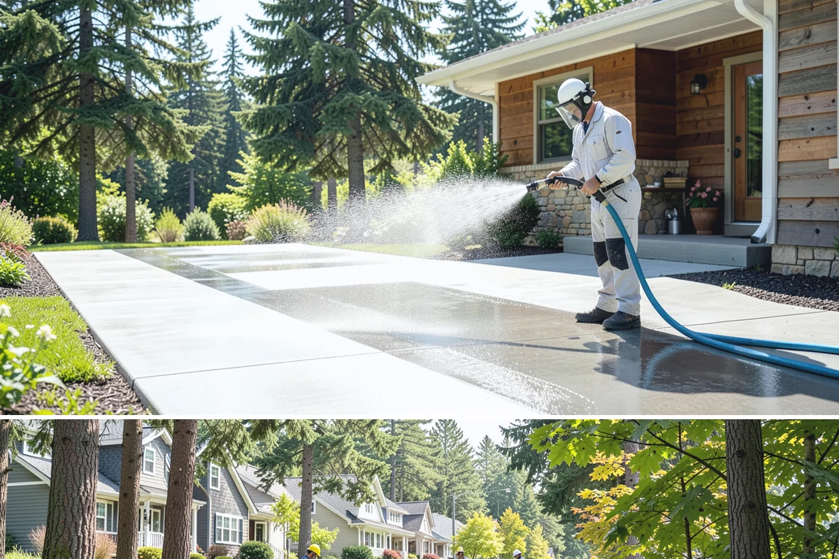 Sidewalk Pressure Washing in Normandy Park, King County, WA - Late spring through early fall is ideal, once the heaviest rains ease and the concrete can dry between passes.
