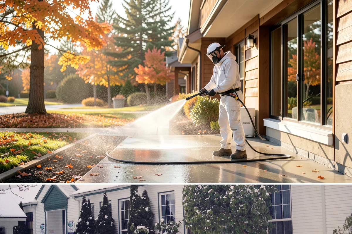 Sidewalk Pressure Washing in Pacific, King County, WA - Late spring through early fall is ideal, once the heaviest rains ease and the concrete can dry between passes.