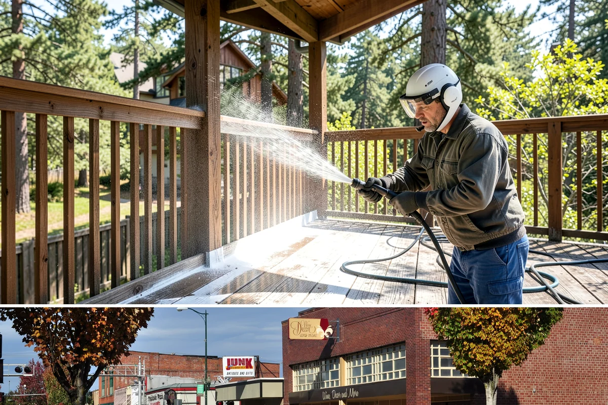 Sidewalk Pressure Washing in Puyallup, Pierce County, WA - Late spring through early fall is ideal, once the heaviest rains ease and the concrete can dry between passes.