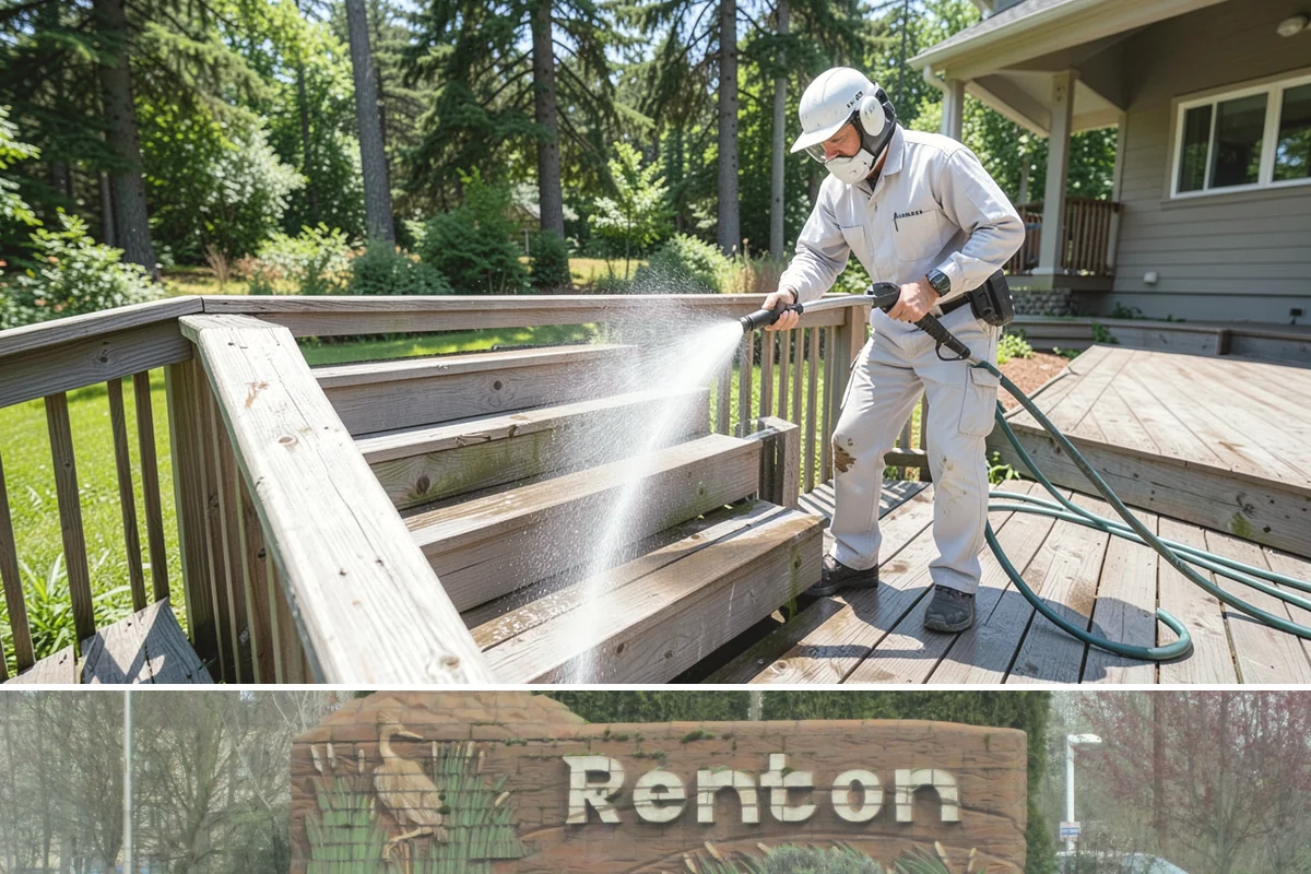 Sidewalk Pressure Washing in Renton, King County, WA - Late spring through early fall is ideal, once the heaviest rains ease and the concrete can dry between passes.
