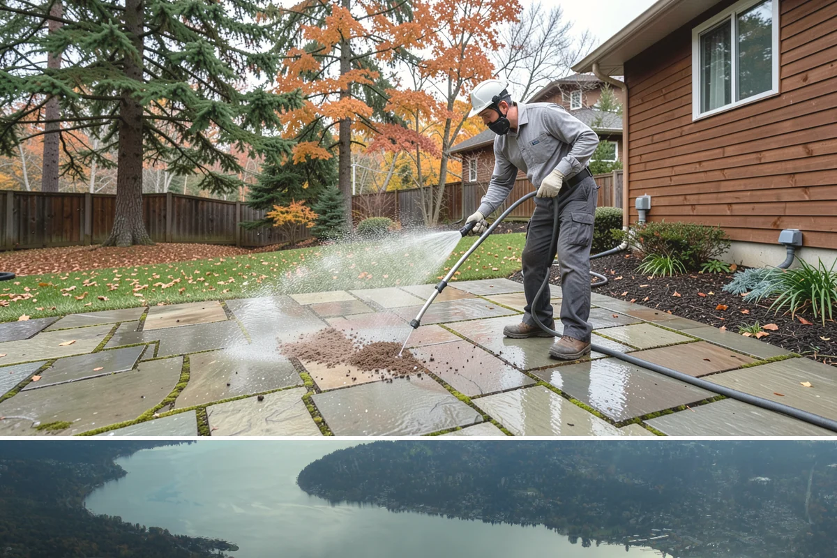 Sidewalk Pressure Washing in Sammamish, King County, WA - Late spring through early fall is ideal, once the heaviest rains ease and the concrete can dry between passes.