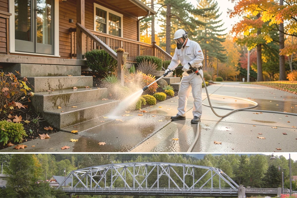 Sidewalk Pressure Washing in Skykomish, King County, WA - Late spring through early fall is ideal, once the heaviest rains ease and the concrete can dry between passes.