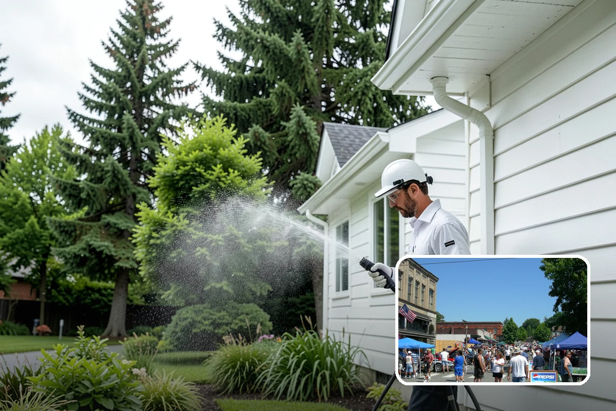 Sidewalk Pressure Washing in Snohomish, Snohomish County, WA - Eliminates the slick algae film that causes winter slips