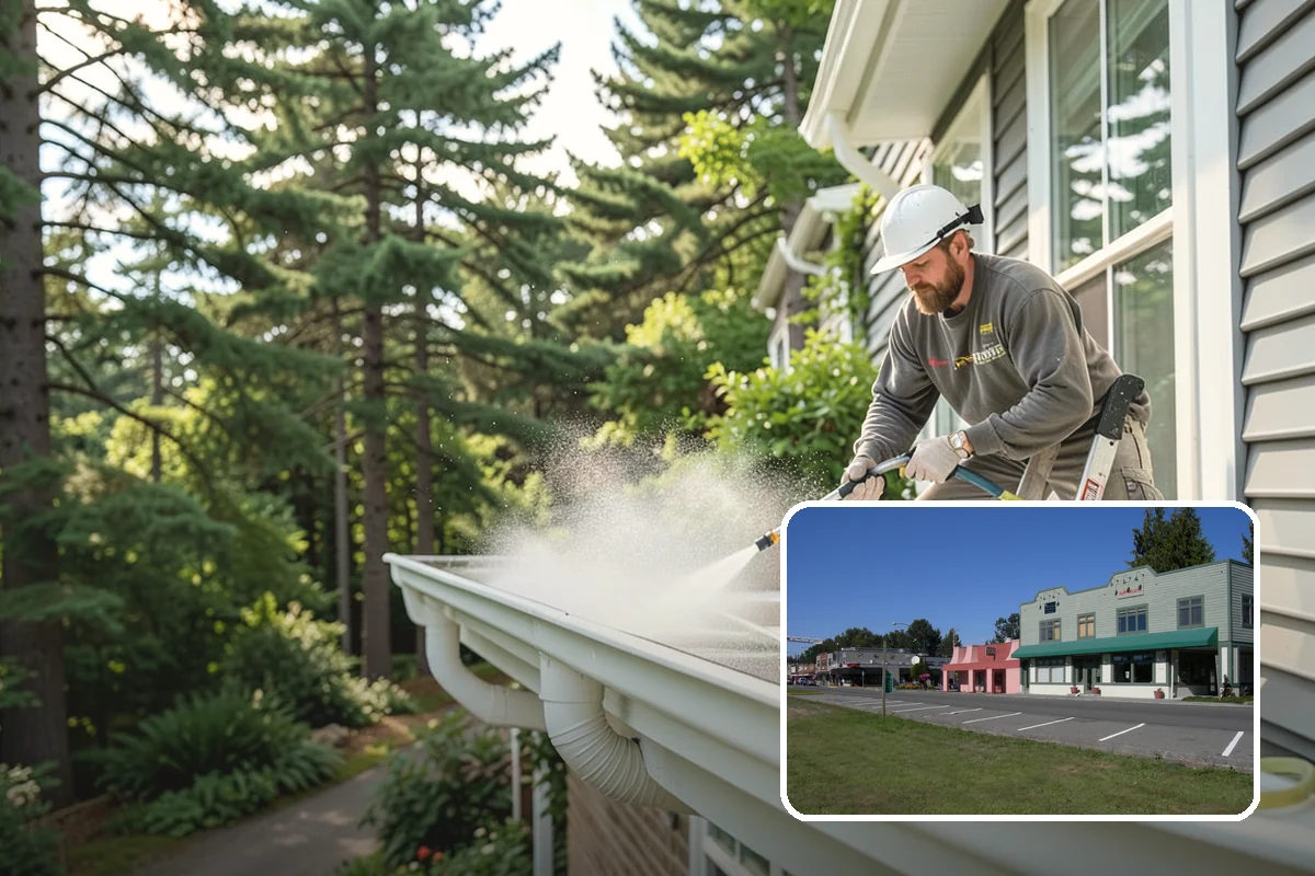 Sidewalk Pressure Washing in Snoqualmie, King County, WA - Eliminates the slick algae film that causes winter slips
