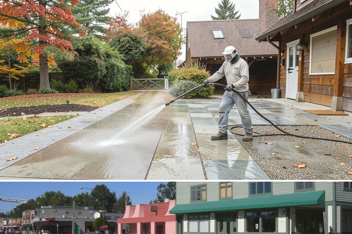 Sidewalk Pressure Washing in Snoqualmie, King County, WA - Late spring through early fall is ideal, once the heaviest rains ease and the concrete can dry between passes.