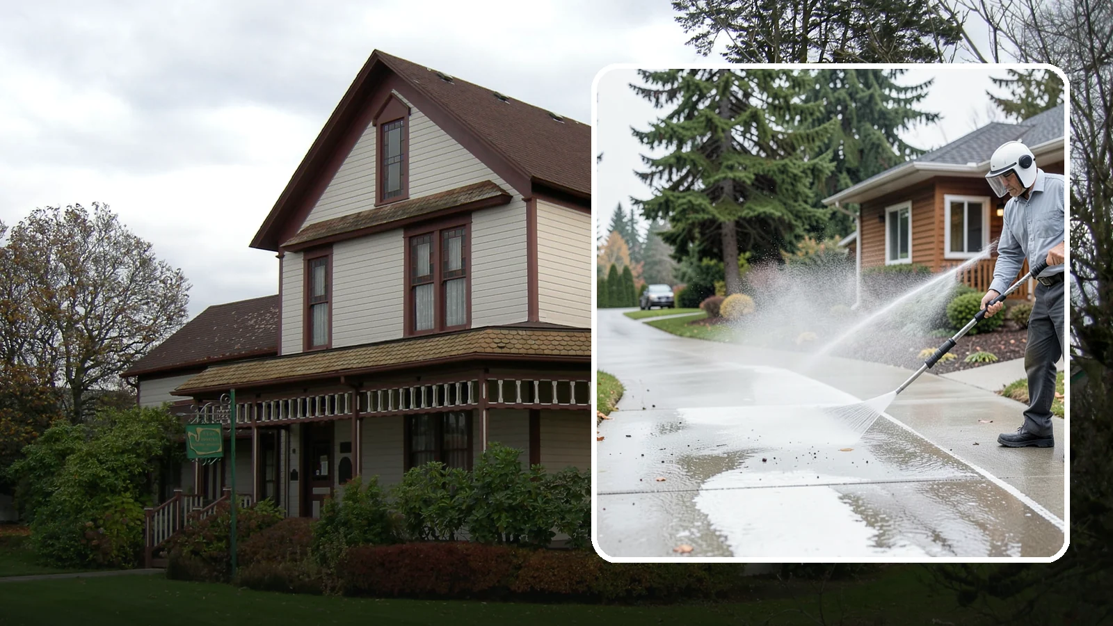 Sidewalk Pressure Washing in Sumner, Pierce County, WA - Restore slick, moss-darkened Washington sidewalks to safe, even concrete with a controlled pressure wash.
