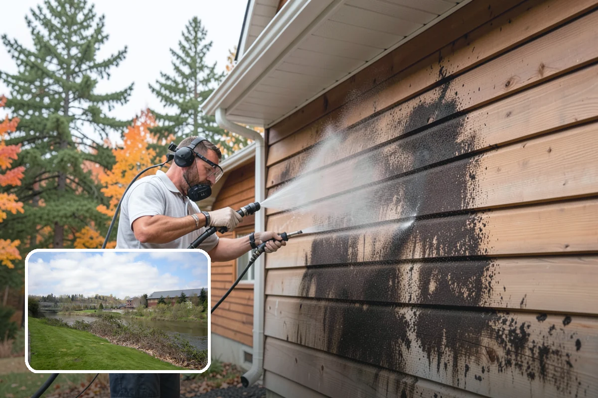 Sidewalk Pressure Washing in Tukwila, King County, WA - Eliminates the slick algae film that causes winter slips