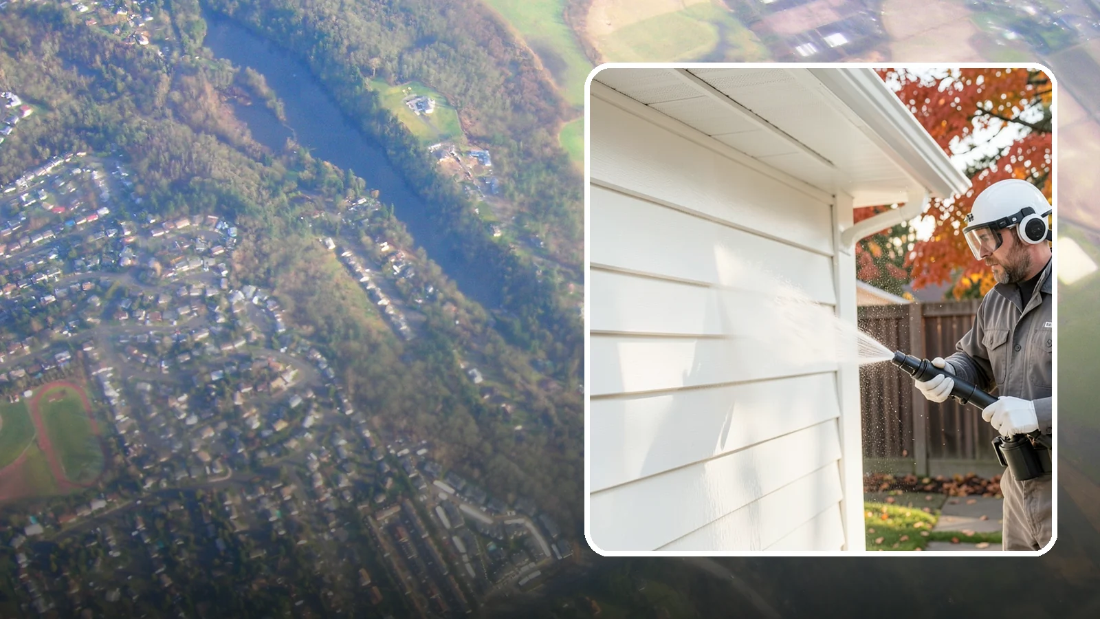 Siding Soft Wash in Algona, King County, WA - Siding soft wash gently cleans your home's exterior walls with low pressure and cleaning solutions that lift algae without damage.