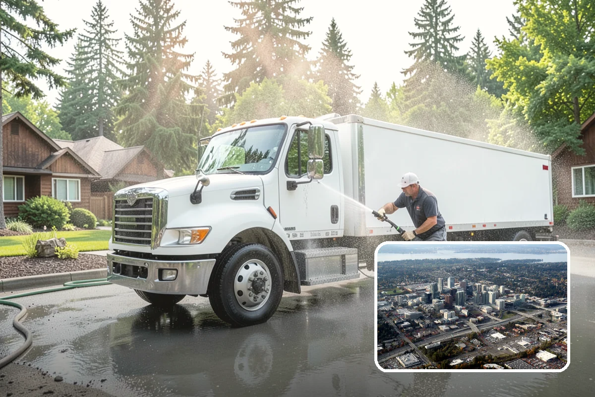 Siding Soft Wash in Bellevue, King County, WA - Cleans siding without forcing water behind panels