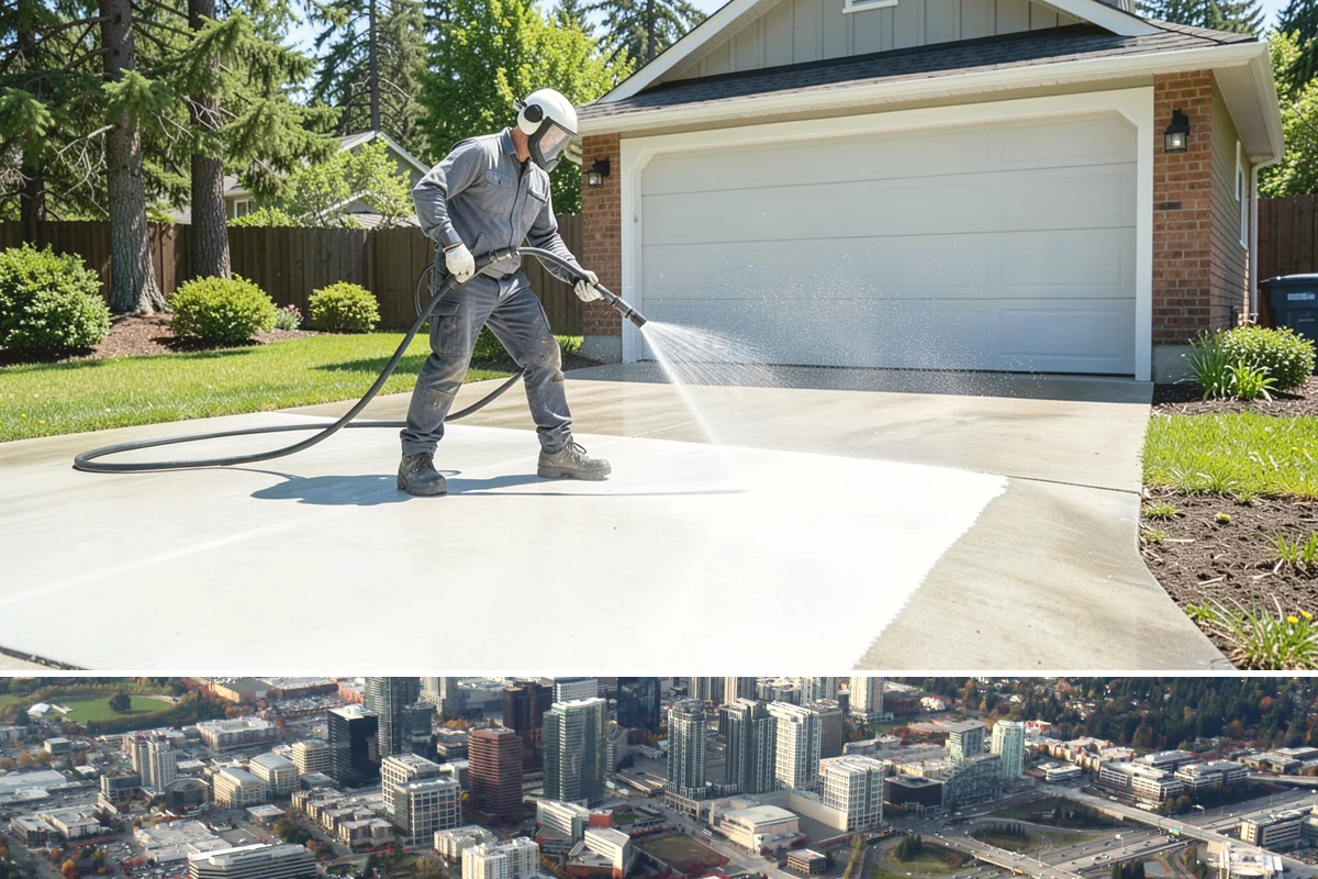 Siding Soft Wash in Bellevue, King County, WA - Spring and fall are prime, clearing algae after winter and again before the next wet season settles in.